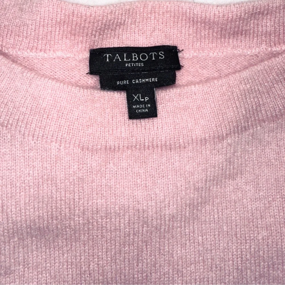 Talbots‎ Petites Pure Cashmere Sweater Pink Crew Neck Long Sleeve Top XLP